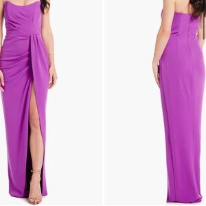 Katie May Strapless Purple Dress